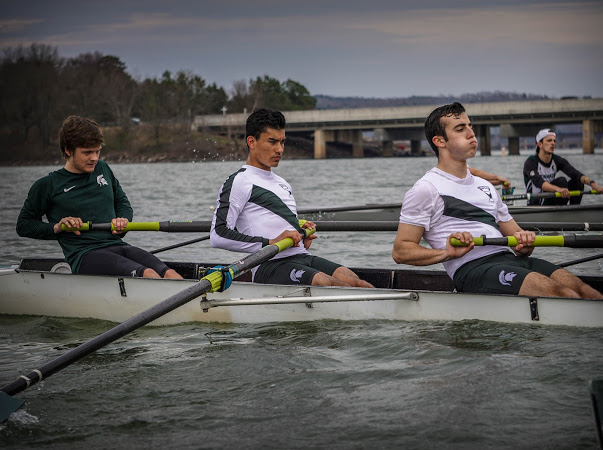 The founders rowing at Michigan State